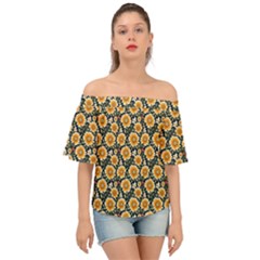 Flower 120424 Off Shoulder Short Sleeve Top by zappwaits