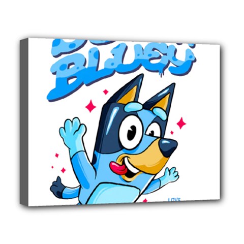 Super Bluey Deluxe Canvas 20  X 16  (stretched) by avitendut