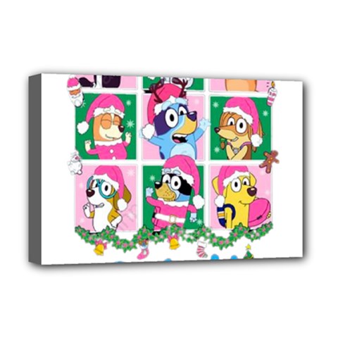 Bluey Christmas Deluxe Canvas 18  X 12  (stretched) by avitendut