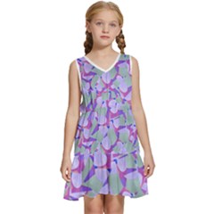 Kaleidoscope Dreams Kids  Sleeveless Tiered Mini Dress by dflcprintsclothing
