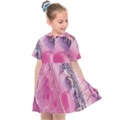 Texture Pink Pattern Paper Grunge Kids  Sailor Dress by Ndabl3x