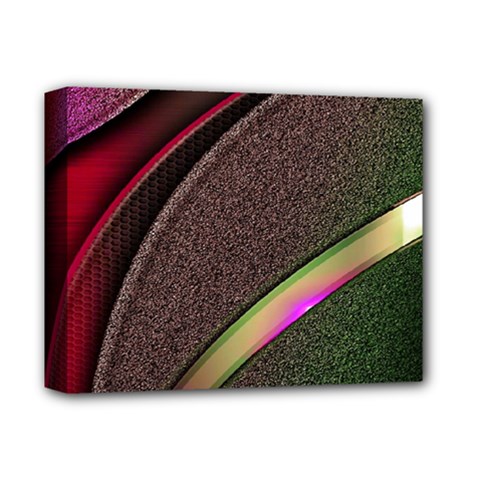 Texture Abstract Curve  Pattern Red Deluxe Canvas 14  X 11  (stretched) by Proyonanggan