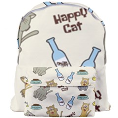Happy Cats Pattern Background Giant Full Print Backpack by Grandong