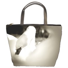 Swan Bucket Handbag by artposters