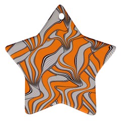 Foolish Movements Swirl Orange Star Ornament by ImpressiveMoments