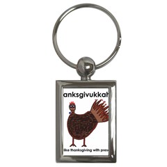 Turkey Key Chain (rectangle) by Thanksgivukkah