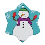 snowman Snowflake Ornament Front