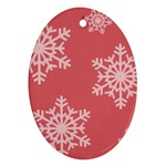 Let it snow Oval Ornament Front