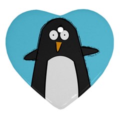 Hello Penguin Heart Ornament by PaolAllen