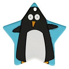 Hello Penguin Star Ornament (two Sides) by PaolAllen