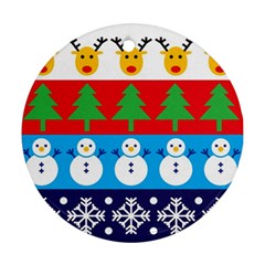 Winter Christmas Round Ornament by Contest1732468