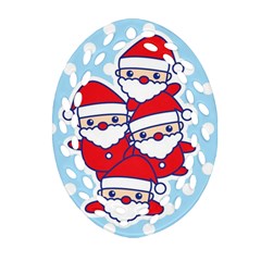 Santa s Ornament (oval Filigree) by Contest1762364