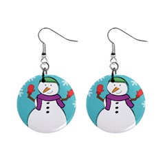 Snowman Mini Button Earrings by PaolAllen