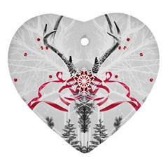 Christmas Collage Heart Ornament (two Sides) by Contest1764179