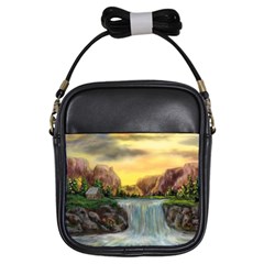 Brentons Waterfall - Ave Hurley - Artrave - Girl s Sling Bag by ArtRave2