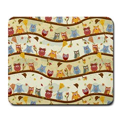 Autumn Owls Large Mouse Pad (rectangle) by Ancello