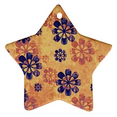 Funky Floral Art Star Ornament by Colorfulart23