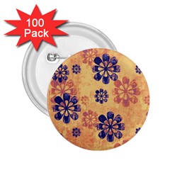Funky Floral Art 2 25  Button (100 Pack) by Colorfulart23