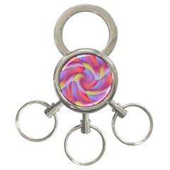 Colored Swirls 3-ring Key Chain by Colorfulart23