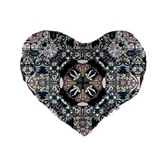 Stained Glass 16  Premium Heart Shape Cushion  by Contest1848470