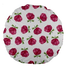 Pink Roses In Rows 18  Premium Round Cushion  by Contest1878042