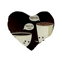 Coffee Love 16  Premium Heart Shape Cushion  by Contest1714880