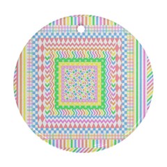 Layered Pastels Round Ornament (two Sides) by StuffOrSomething