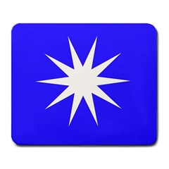 Deep Blue And White Star Large Mouse Pad (rectangle) by Colorfulart23