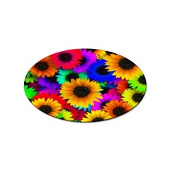 Colorful Sunflowers Sticker (oval) by StuffOrSomething