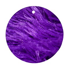 Purple Tresses Round Ornament by FunWithFibro