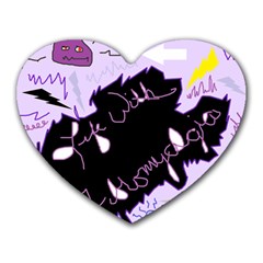 Life With Fibromyalgia Mouse Pad (heart) by FunWithFibro