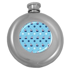 Summer Sailing Hip Flask (round) by StuffOrSomething