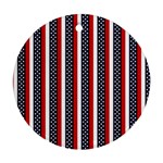 Patriot Stripes Round Ornament (Two Sides) Back