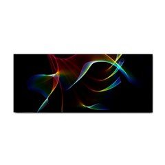 Imagine, Through The Abstract Rainbow Veil Hand Towel by DianeClancy