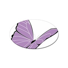 Purple Awareness Butterfly 2 Sticker (oval) by FunWithFibro