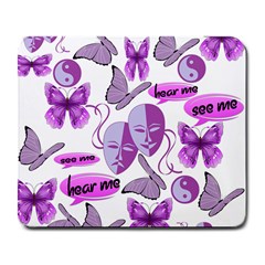 Invisible Illness Collage Large Mouse Pad (rectangle) by FunWithFibro