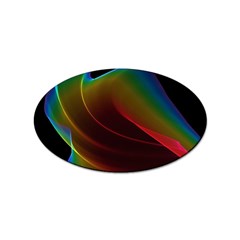Liquid Rainbow, Abstract Wave Of Cosmic Energy  Sticker 10 Pack (oval) by DianeClancy