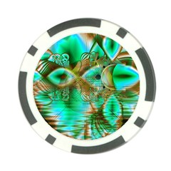 Spring Leaves, Abstract Crystal Flower Garden Poker Chip by DianeClancy