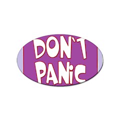 Purple Don t Panic Sign Sticker (oval) by FunWithFibro