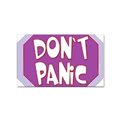 Purple Don t Panic Sign Sticker 10 Pack (rectangle) by FunWithFibro