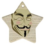 We The Anonymous People Star Ornament (Two Sides) Front