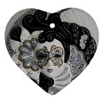 Venetian Mask Heart Ornament Front