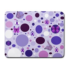 Purple Awareness Dots Small Mouse Pad (rectangle) by FunWithFibro