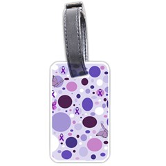 Purple Awareness Dots Luggage Tag (one Side) by FunWithFibro