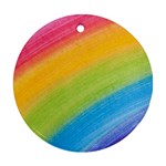 Acrylic Rainbow Round Ornament (Two Sides) Front