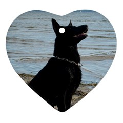 Black German Shepherd Heart Ornament by StuffOrSomething