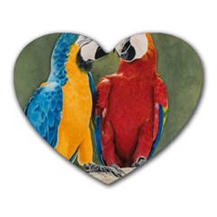 Feathered Friends Mouse Pad (heart) by TonyaButcher