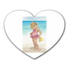 Beach Play Sm Mouse Pad (heart) by TonyaButcher