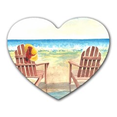 Time To Relax Mouse Pad (heart) by TonyaButcher