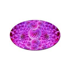 Purple Dahlias Sticker (oval) by FunWithFibro